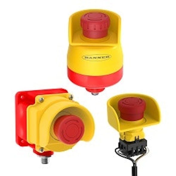 Banner Engineering Estop with protective shroud Control Design
