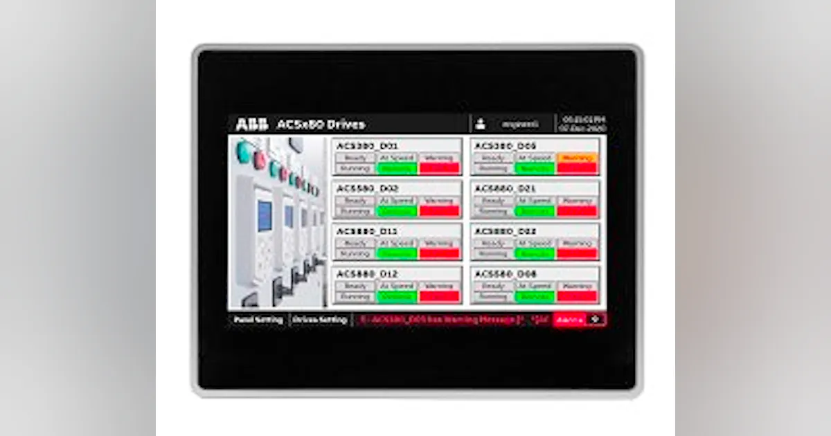 Operator Interface Hardware: ABB HMI with drive faceplates | Control Design