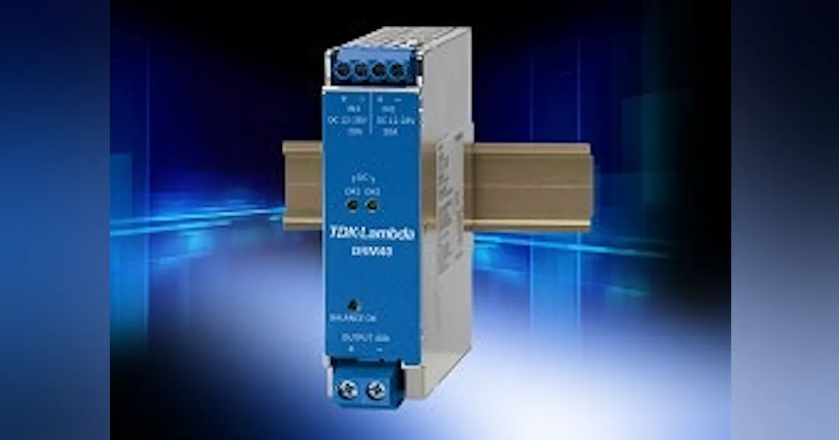 Redundancy Module Digital Input Power Distribution: TDK-Lambda Americas DIN rail mount redundancy ...