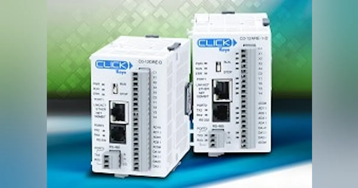 Controllers: AutomationDirect Ethernet PLCs with built-in analog I/O ...