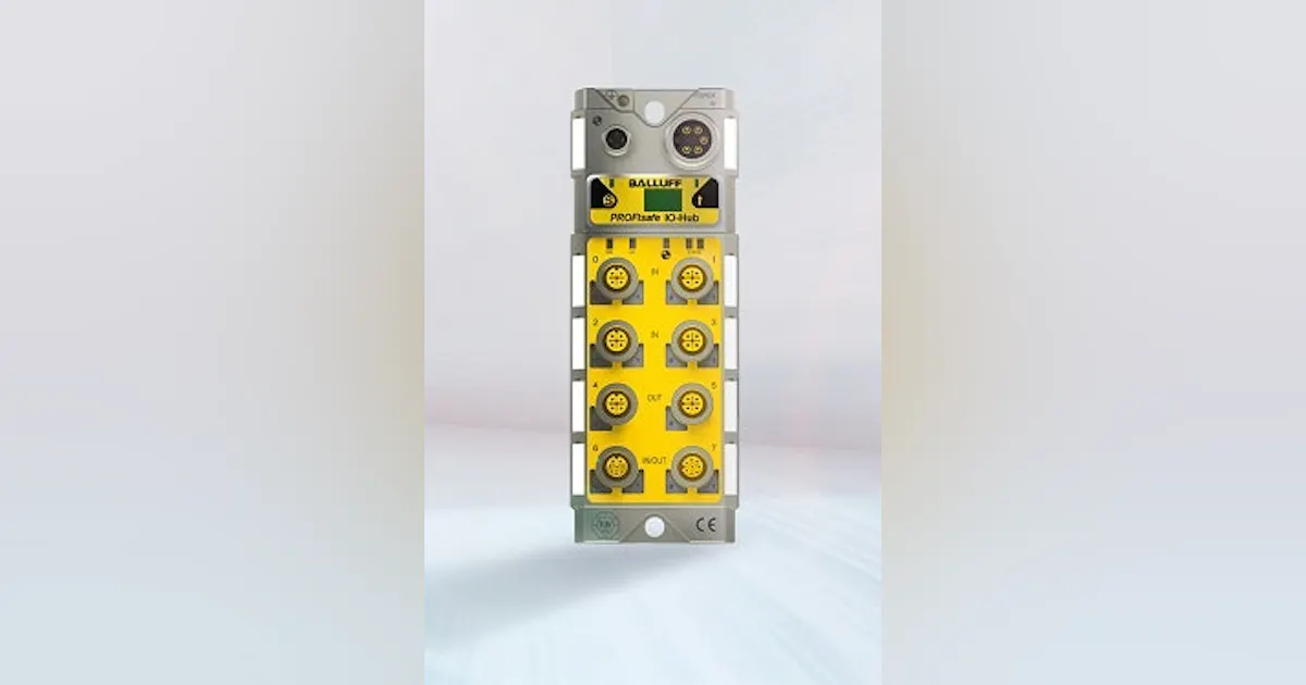 Input/Output: Balluff IO-Link safety I/O hub | Control Design