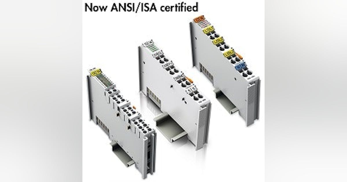 Input/Output: Wago Specialty I/O with hazardous location certification ...