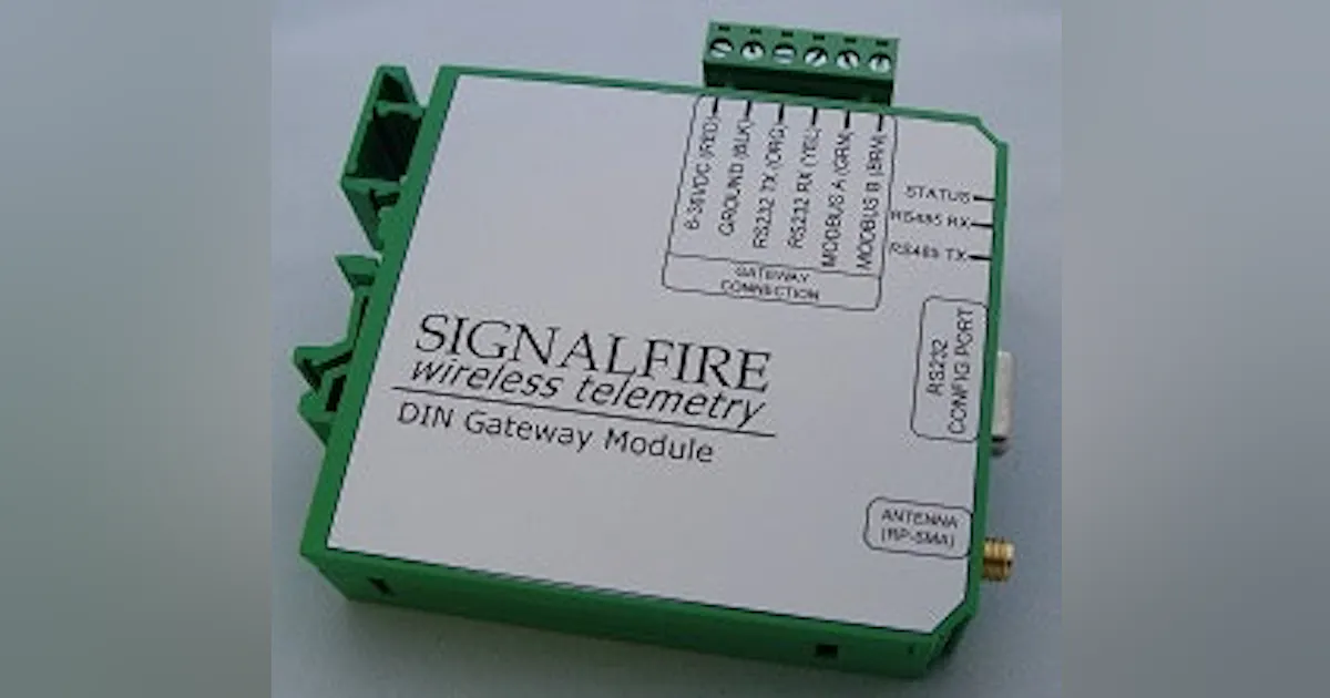 Industrial Networks: SignalFire Wireless Telemetry Modbus DIN mount ...