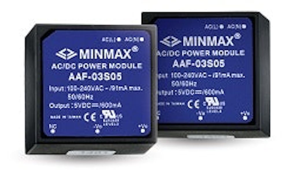 Power Distribution Minmax Power AAF03 3W PCB mount ac/dc power supply Control Design