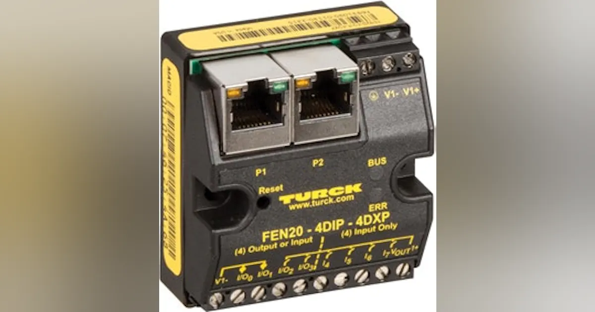 Input/Output: Turck Ethernet I/O with built-in Web server | Control Design