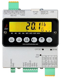 Cardinal Scale Mfg. DIN Rail Weight Transmitter with PLC Connectivity