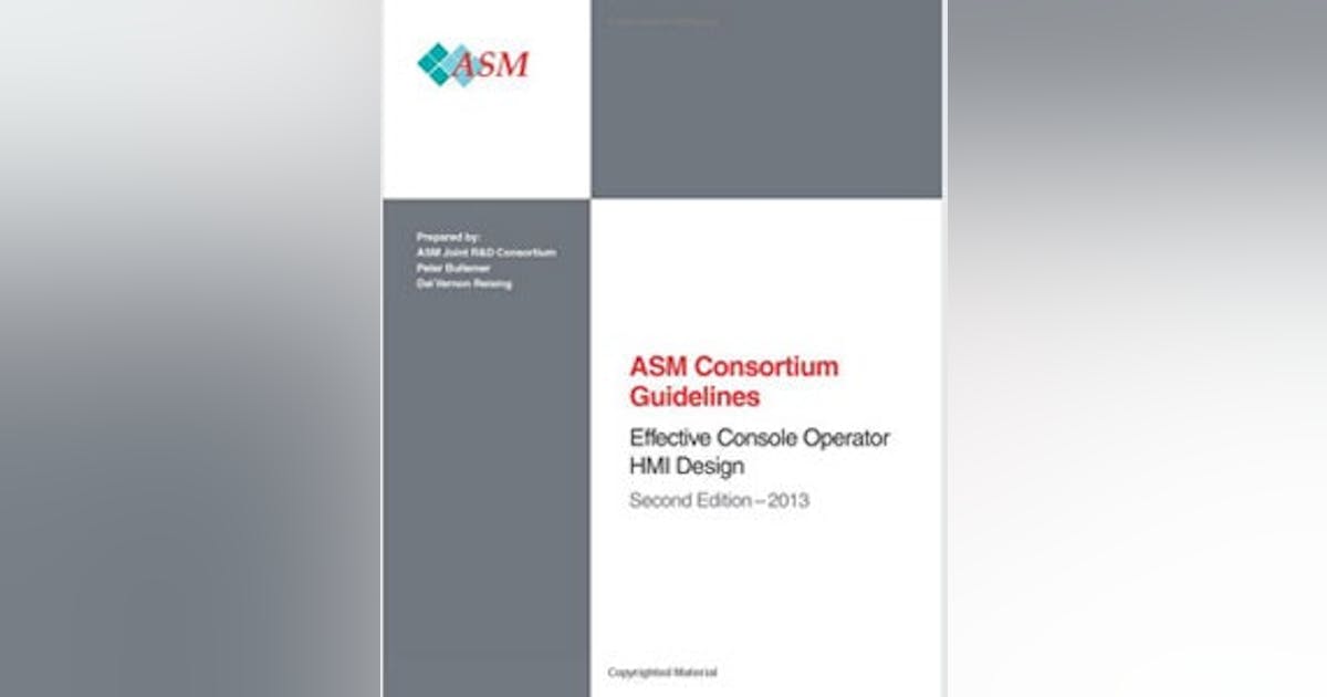Operator Interface Resource: ASM Consortium's Second edition of ...