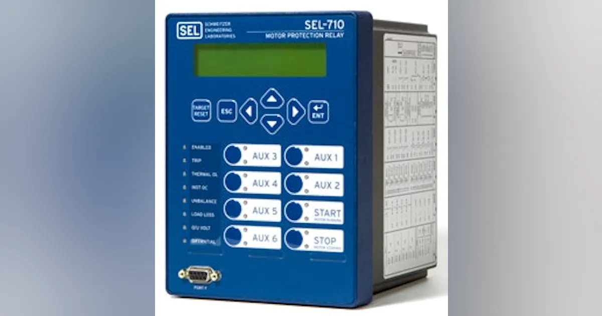 SEL 710 5 Motor Protection Relay Schweitzer Engineering sel-710-5-motor-protection-relay-schweitzer-engineering