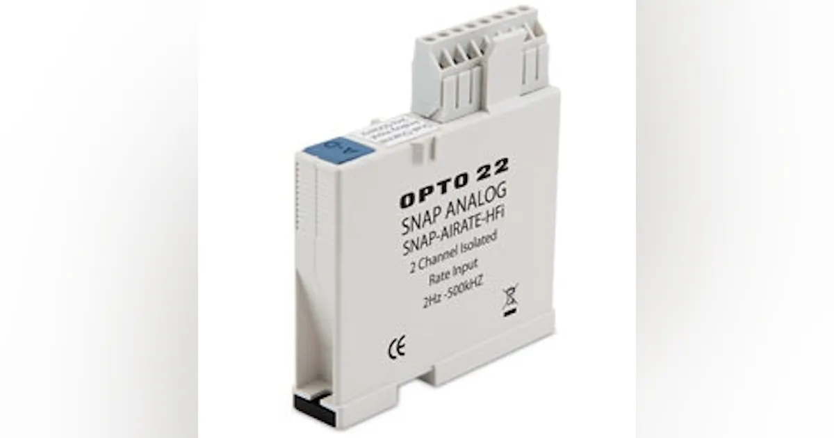 Input/Output: Opto22's High-Frequency Analog SNAP I/O Modules | Control ...