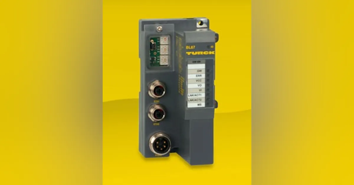 Input/Output: Turck's BL67 Modular I/O System | Control Design