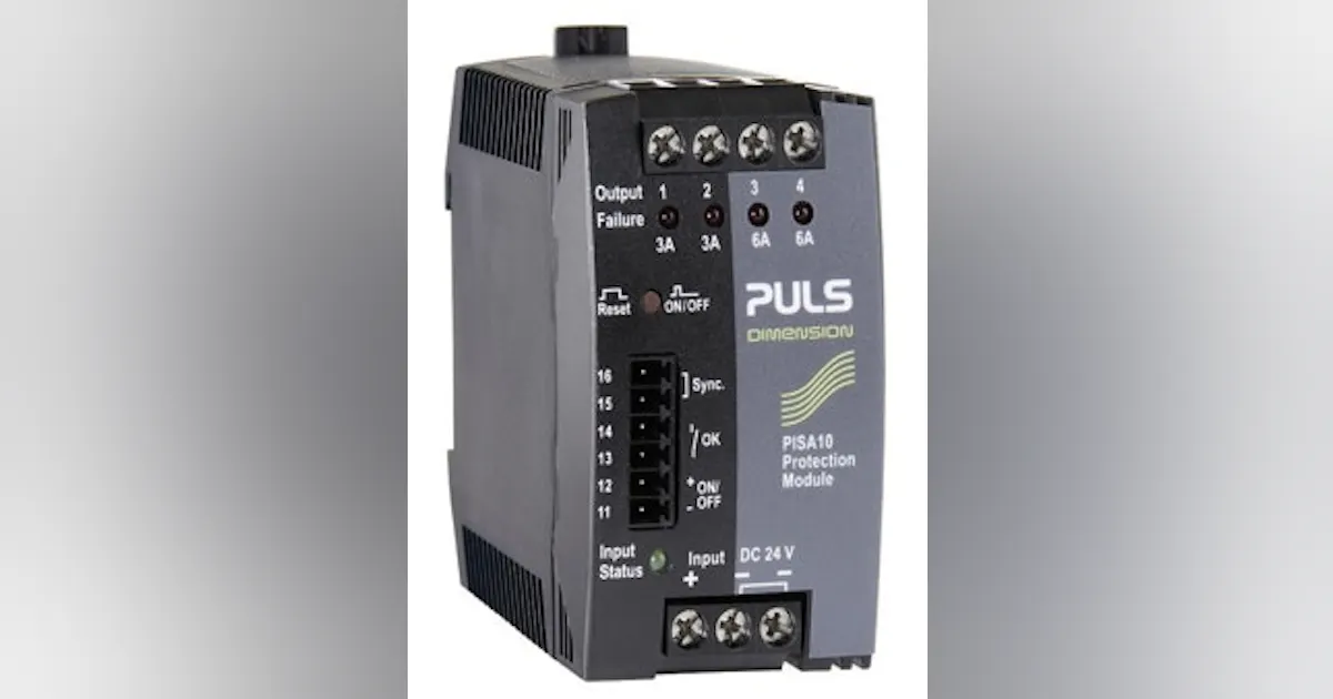 Industrial Drives | PULS's Pisa 4-Channel Protection Module | Control ...