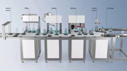 Figure 1: Integrated safety supports modular machine designs better, such as this filling line. Figure 1: Integrated safety supports modular machine designs better, such as this filling line.