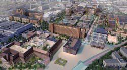 digital rendering of urban district digital rendering of urban district