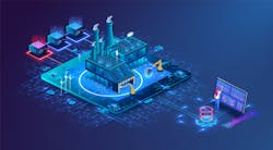 computer generated illustration of a simulated factory computer generated illustration of a simulated factory