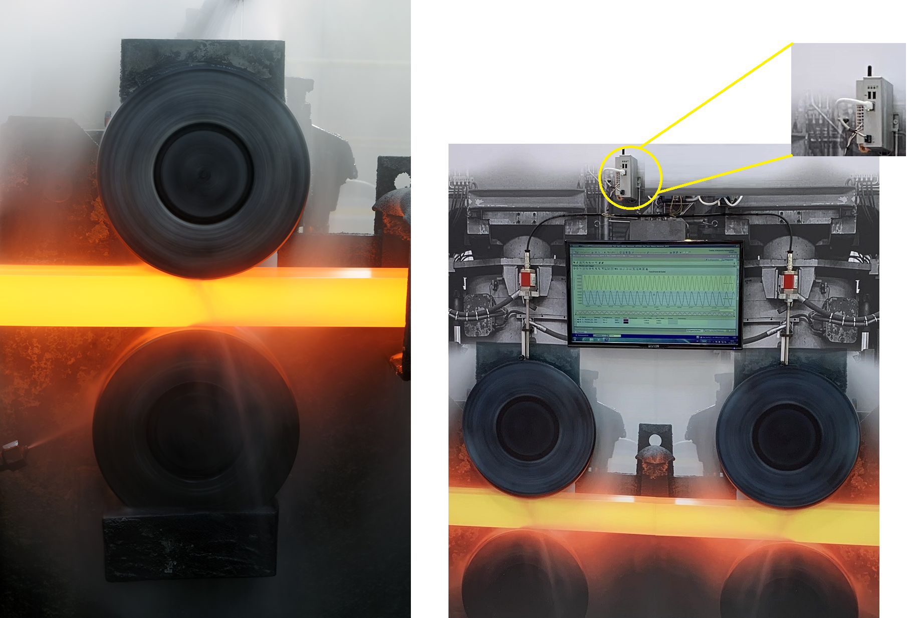 Data is transferred from our sensor to the gateway and vice versa using communication over power lines.