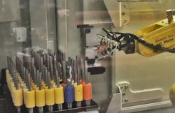 Figure 3: Mixed batch tools can be loaded for regrinding or manufacture. Figure 3: Mixed batch tools can be loaded for regrinding or manufacture.