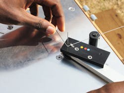 Figure 1: EinDollarBrille provides tools and training to enable the manufacture of the eyewear without electricity. (Source: EinDollarBrille) Figure 1: EinDollarBrille provides tools and training to enable the manufacture of the eyewear without electricity. (Source: EinDollarBrille)