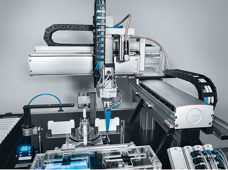 Figure 1: Linear-motion control and Cartesian gantry systems are more affordable because of economies of scale and advancing technology. (Source: Festo)