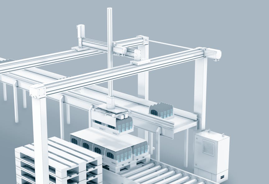 Figure 4: A Cartesian robot offers a compact work envelope is 100% accurate within the work envelope. (Source: Festo)