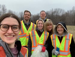 Figure 2: A team of Emerson employees picked up litter in a wooded area near the facility in Chanhassen, Minnesota, as a part of the 2022 Earth Month Ecochallenge. Figure 2: A team of Emerson employees picked up litter in a wooded area near the facility in Chanhassen, Minnesota, as a part of the 2022 Earth Month Ecochallenge.