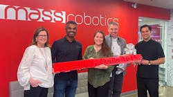 Colleen Anderson (from left), director of community and events at MassRobotics, Biren Patel, business development manager at maxon, Debora Setters, national marketing manager at maxon, Carsten Horn, application engineering manager at maxon, and Juan Necochea, director of strategic partnerships at MassRobotics, are collaborating in the robotics sector. Colleen Anderson (from left), director of community and events at MassRobotics, Biren Patel, business development manager at maxon, Debora Setters, national marketing manager at maxon, Carsten Horn, application engineering manager at maxon, and Juan Necochea, director of strategic partnerships at MassRobotics, are collaborating in the robotics sector.