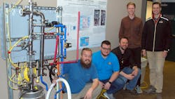 The UCCS ECE Department, Fall 2022 Team Still Standing is Benjamin Sprouse (from left), BSEE and co-Founder F&S Industries, Matthew Scally, BSEE, Matthew Lake, BSCE, Cooper Tedstrom, BSEE, and Nicholas Eckley, BSEE. (Source: Team Still Standing) The UCCS ECE Department, Fall 2022 Team Still Standing is Benjamin Sprouse (from left), BSEE and co-Founder F&S Industries, Matthew Scally, BSEE, Matthew Lake, BSCE, Cooper Tedstrom, BSEE, and Nicholas Eckley, BSEE. (Source: Team Still Standing)