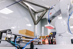 Figure 2: CTDI’s automated picking line leverages the company’s standard robotic cell for faster implementation. Figure 2: CTDI’s automated picking line leverages the company’s standard robotic cell for faster implementation.