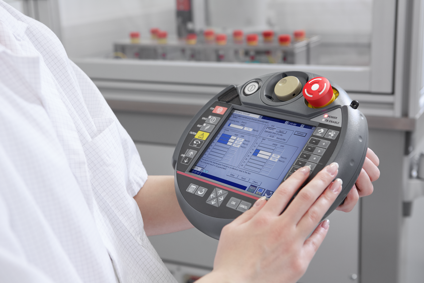 Figure 5: Handheld HMIs connect wireless to machines and offer more operator mobility.