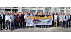 The members of the ETG board and technical committee gather at the EtherCAT 20th Anniversary meeting.