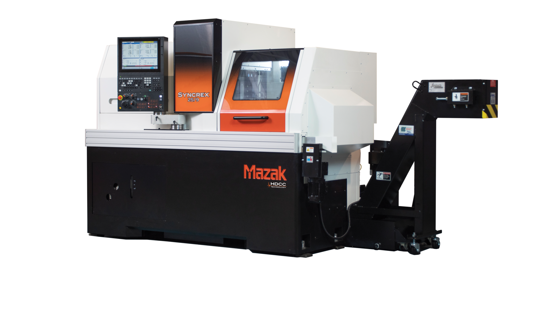 Figure 5: The Syncrex Swiss-style turning machine utilizes Mazatrol Smooth controls.