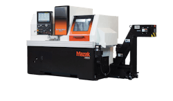 Figure 5: The Syncrex Swiss-style turning machine utilizes Mazatrol Smooth controls. Figure 5: The Syncrex Swiss-style turning machine utilizes Mazatrol Smooth controls.