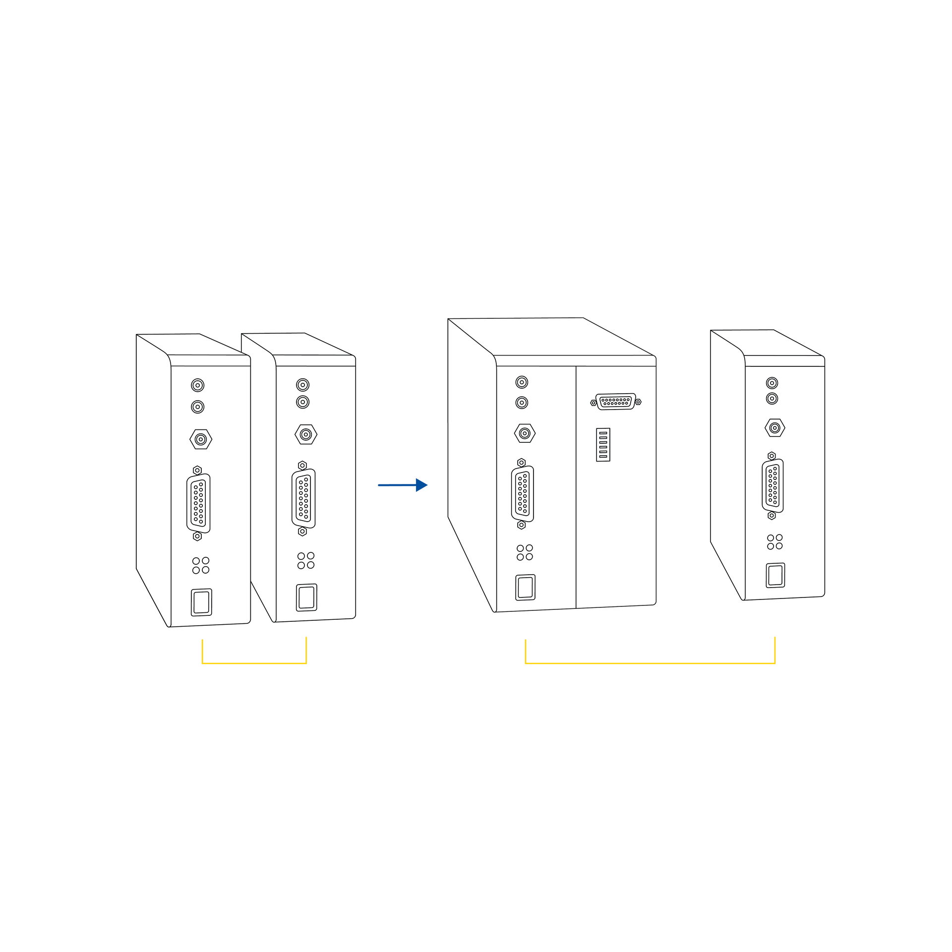 Figure 1: Replacing the first drive to create a multi-axis control system.