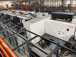 Figure 2: The Mazak iSmart Factory includes multiple areas for various stages of the machine-building process with process data collected at every turn. Figure 2: The Mazak iSmart Factory includes multiple areas for various stages of the machine-building process with process data collected at every turn.