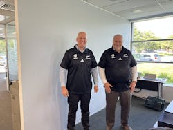 Figure 1: Endress+Hauser&rsquo;s Rolf Leber (left), head of the Asia Pacific Support Centre, and CEO Matthias Altendorf visited EMC Industrial Group in New Zealand.