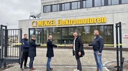 Ribbon-cutting ceremony took place at the new Menzel headquarters with Thomas Schreck (from left) and Matthias Jordt from the general contractor Vollack and, representing Menzel, Dirk Achhammer, Paul Bernhardt and Mathis Menzel. Ribbon-cutting ceremony took place at the new Menzel headquarters with Thomas Schreck (from left) and Matthias Jordt from the general contractor Vollack and, representing Menzel, Dirk Achhammer, Paul Bernhardt and Mathis Menzel.