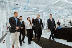Figure 2: Nonnenmann leads visitors on a tour of the new Aguascalientes facility. Figure 2: Nonnenmann leads visitors on a tour of the new Aguascalientes facility.