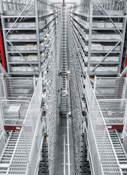 Figure 3: A large part of Festo’s logistics and fulfillment are enabled by two automated storage and retrieval systems (AS/RS) and supporting software. Figure 3: A large part of Festo’s logistics and fulfillment are enabled by two automated storage and retrieval systems (AS/RS) and supporting software.