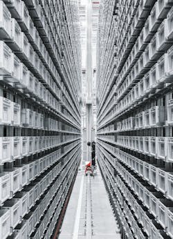 Figure 4: If Festo Mason’s 208,000 storage bins in the AS/RS were lined up end to end, the line of bins would stretch about 35 miles. Figure 4: If Festo Mason’s 208,000 storage bins in the AS/RS were lined up end to end, the line of bins would stretch about 35 miles.