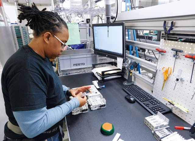 Figure 5: While the facility in Mason is equipped with the latest machining, assembly, test and automated logistics technologies, the people who apply these technologies are the most impressive aspect of Festo.