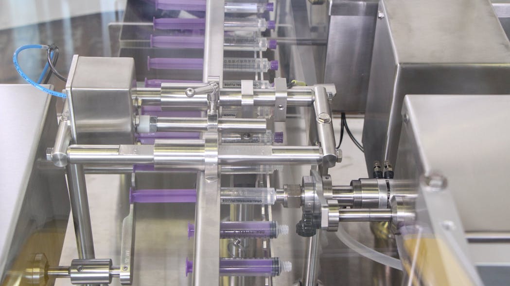 Figure 2: For high-precision applications, TurboFil&rsquo;s SimpliFil Syringe Filling &amp; Assembly System&rsquo;s TipFil technology allows syringes to be filled through the tip.