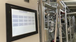 The touchscreen HMI provides plenty of space for clean and streamlined graphics developed with an emphasis on intuitive and easy use by the many operators throughout the facility.