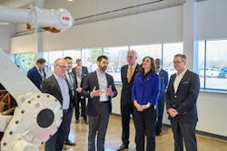 Figure 2: Michigan Governor Gretchen Whitmer toured the ABB Robotics facility with Marc Segura, president, ABB Robotics Division (from left), John Bubnikovich, ABB United States Robotics Division president, and Sami Atiya, president of ABB’s Robotics and Discrete Automation. Figure 2: Michigan Governor Gretchen Whitmer toured the ABB Robotics facility with Marc Segura, president, ABB Robotics Division (from left), John Bubnikovich, ABB United States Robotics Division president, and Sami Atiya, president of ABB’s Robotics and Discrete Automation.