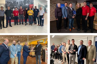 Figure 1: Danfoss 2023 EnVisioneer of the Year winners were ThermalWorks, an OEM; Polar Engineering, an engineering consultant; Canal Marine and Industrial, a system integrator; and Weis Markets, an end user. Figure 1: Danfoss 2023 EnVisioneer of the Year winners were ThermalWorks, an OEM; Polar Engineering, an engineering consultant; Canal Marine and Industrial, a system integrator; and Weis Markets, an end user.