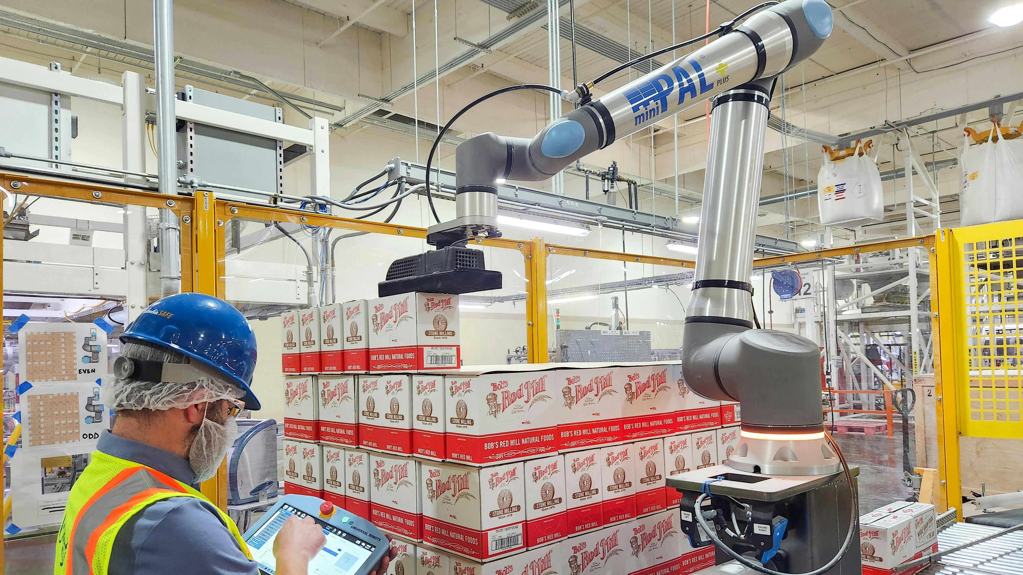 Cobots with increased payloads and reach capabilities and are being deployed by manufacturers such as Bob&rsquo;s Red Mill. The historic whole grain manufacturer had looked for many years to use collaborative robots for palletizing tasks.
