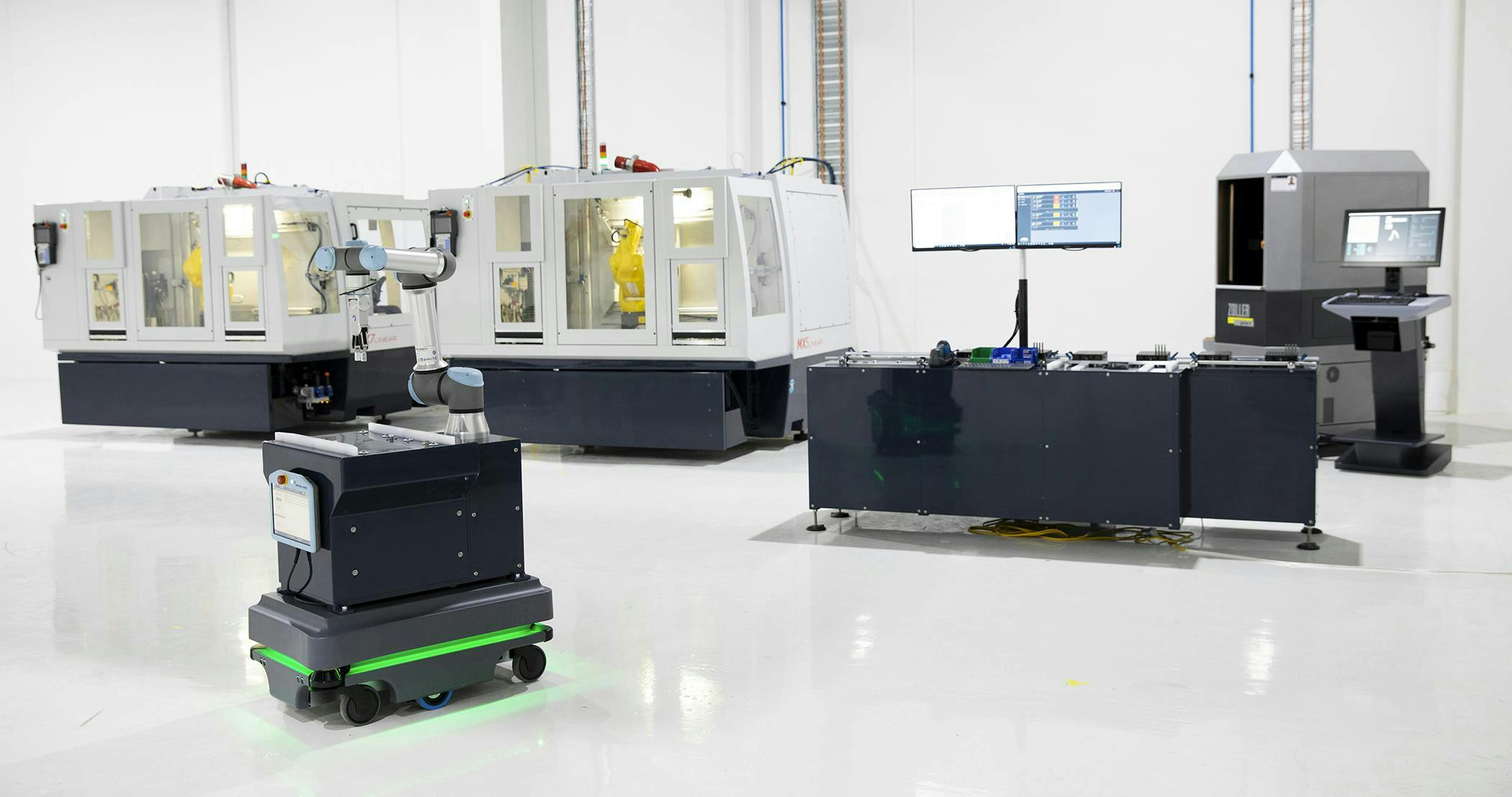 Figure 1: ANCA’s Integrated Manufacturing System (AIMS) is an open ecosystem where individual modules can be configured to tailor a system for each application. Figure 1: ANCA’s Integrated Manufacturing System (AIMS) is an open ecosystem where individual modules can be configured to tailor a system for each application.