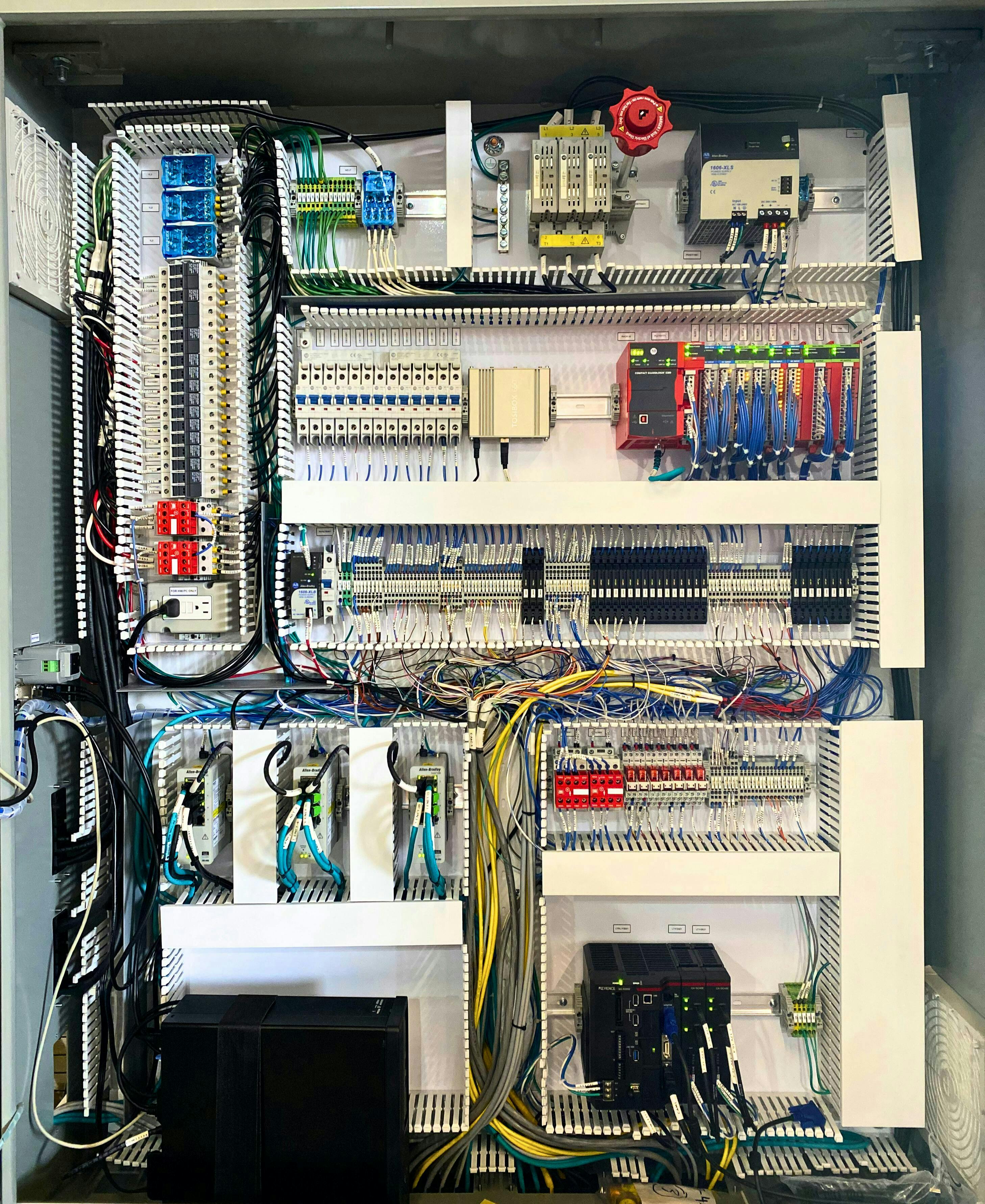 Figure 2: Important parts of cable configuration in and out of the cabinet are accurate bundling and clear labeling.