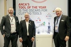 Figure 4: The 2024 ANCA Tool of the Year winners Werkzeugschleiferei Krämer GmbH (Made on ANCA) and XGE (Virtual Tool) demonstrated the possibilities of creative design, precision and craftmanship. Figure 4: The 2024 ANCA Tool of the Year winners Werkzeugschleiferei Krämer GmbH (Made on ANCA) and XGE (Virtual Tool) demonstrated the possibilities of creative design, precision and craftmanship.