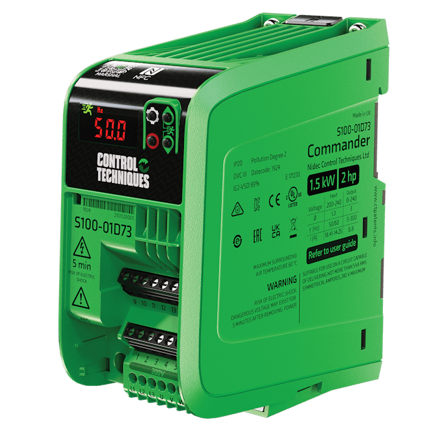 Control Techniques ac drive with NFC technology | Control Design