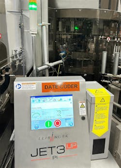 Figure 2: Leibinger JET3 UP printer in use in production at Four Peaks in Arizona. Figure 2: Leibinger JET3 UP printer in use in production at Four Peaks in Arizona.