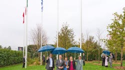 Flag raising ceremony in presence of CERN Council Vice President Eric Laenen (from left), President of the Republic of Estonia Alar Karis, CERN Director General Fabiola Gianotti and Ambassador of Estonia Riia Salsa-Audiffren. Flag raising ceremony in presence of CERN Council Vice President Eric Laenen (from left), President of the Republic of Estonia Alar Karis, CERN Director General Fabiola Gianotti and Ambassador of Estonia Riia Salsa-Audiffren.